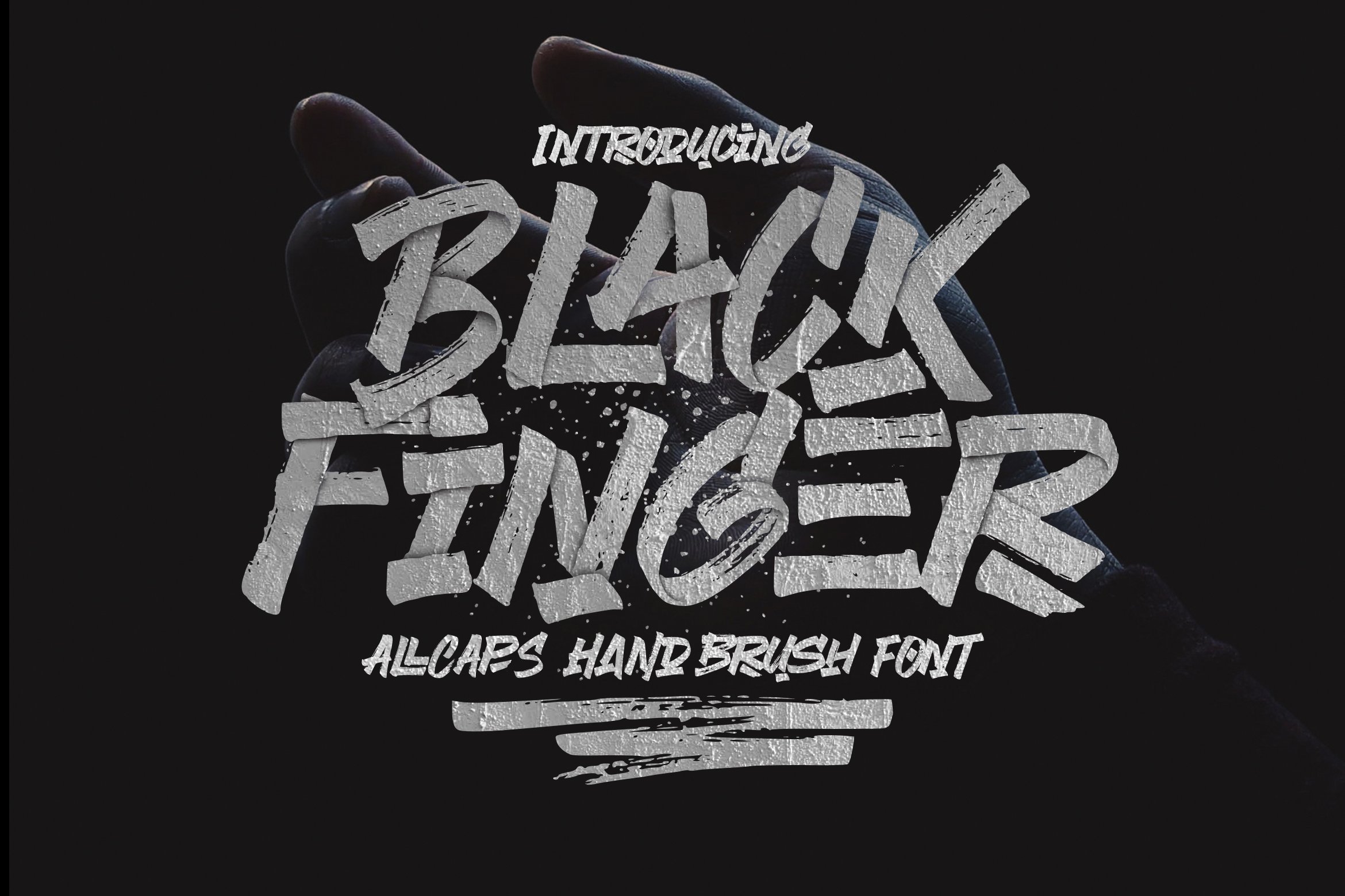 Black Finger Brush Font cover image.