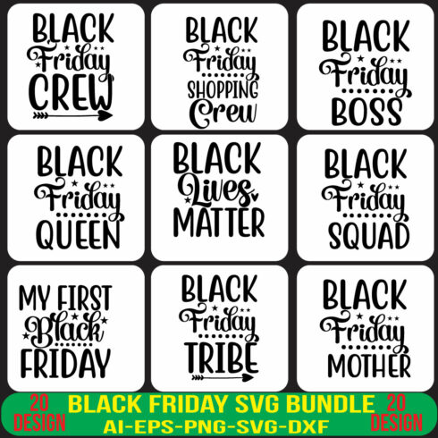 Black Friday SVG Bundle cover image.