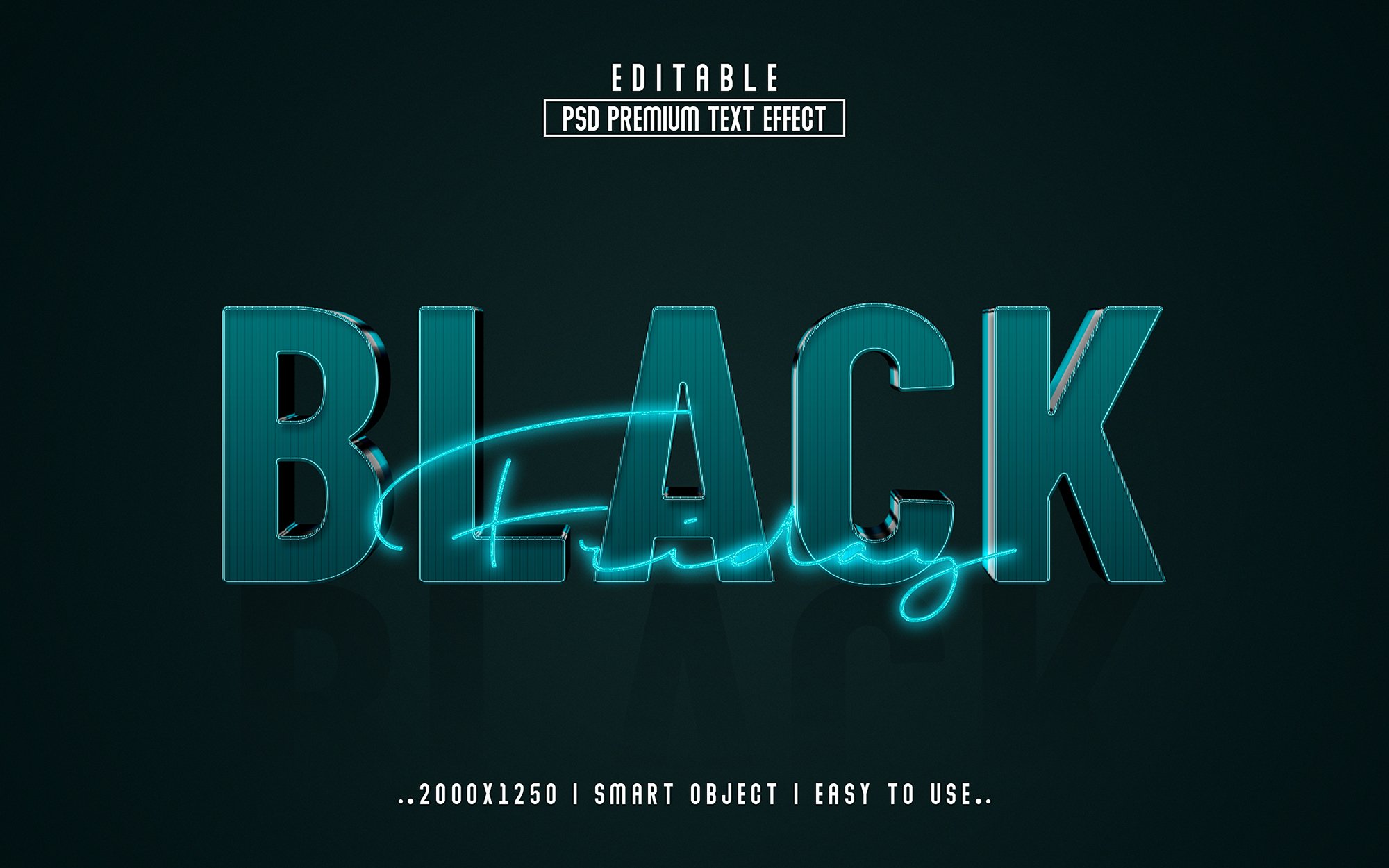 Black Friday 3D Editable  Text stylecover image.