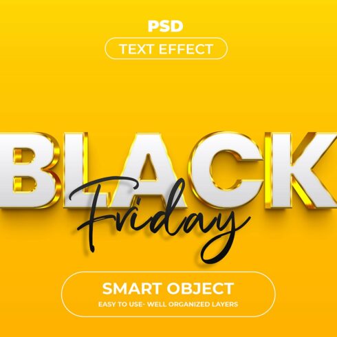 Black Friday 3d Editable Text Effectcover image.