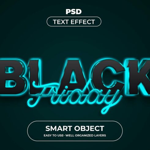 Black Friday 3d Editable Text Effecover image.