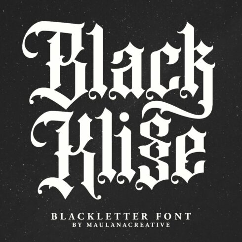 Black Klisse Blackletter Font cover image.