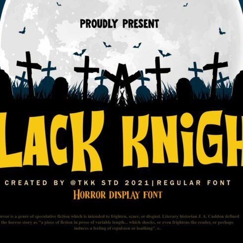 BLACK KNIGHT - Gaming Font cover image.