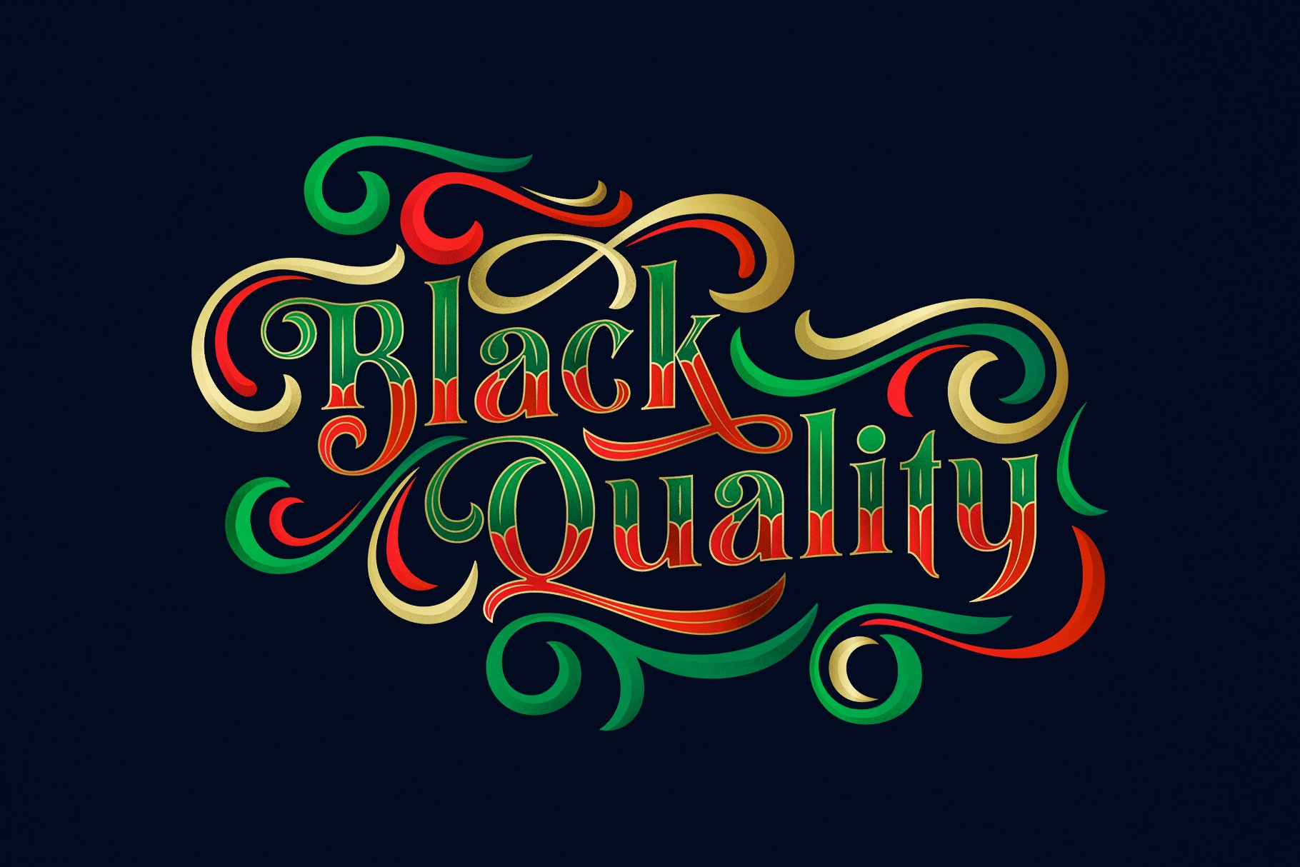 Black Quality Typeface preview image.