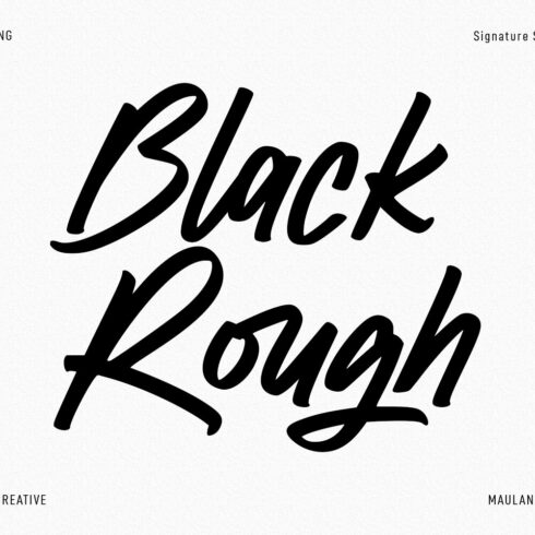 Black Rough Script Font cover image.