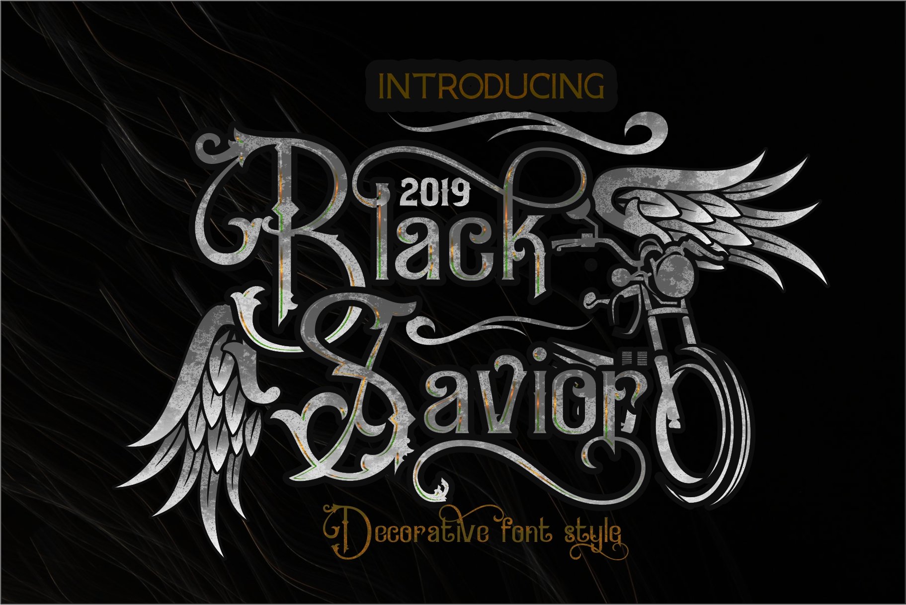 Black Savior Victorian retro Font cover image.