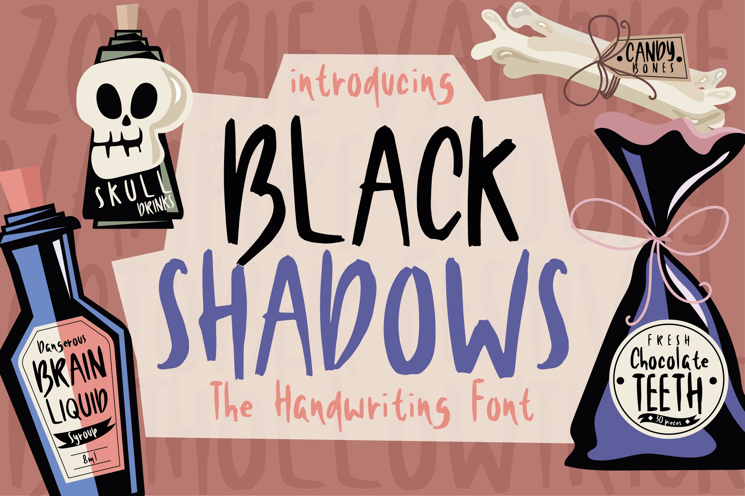Black Shadows Font cover image.