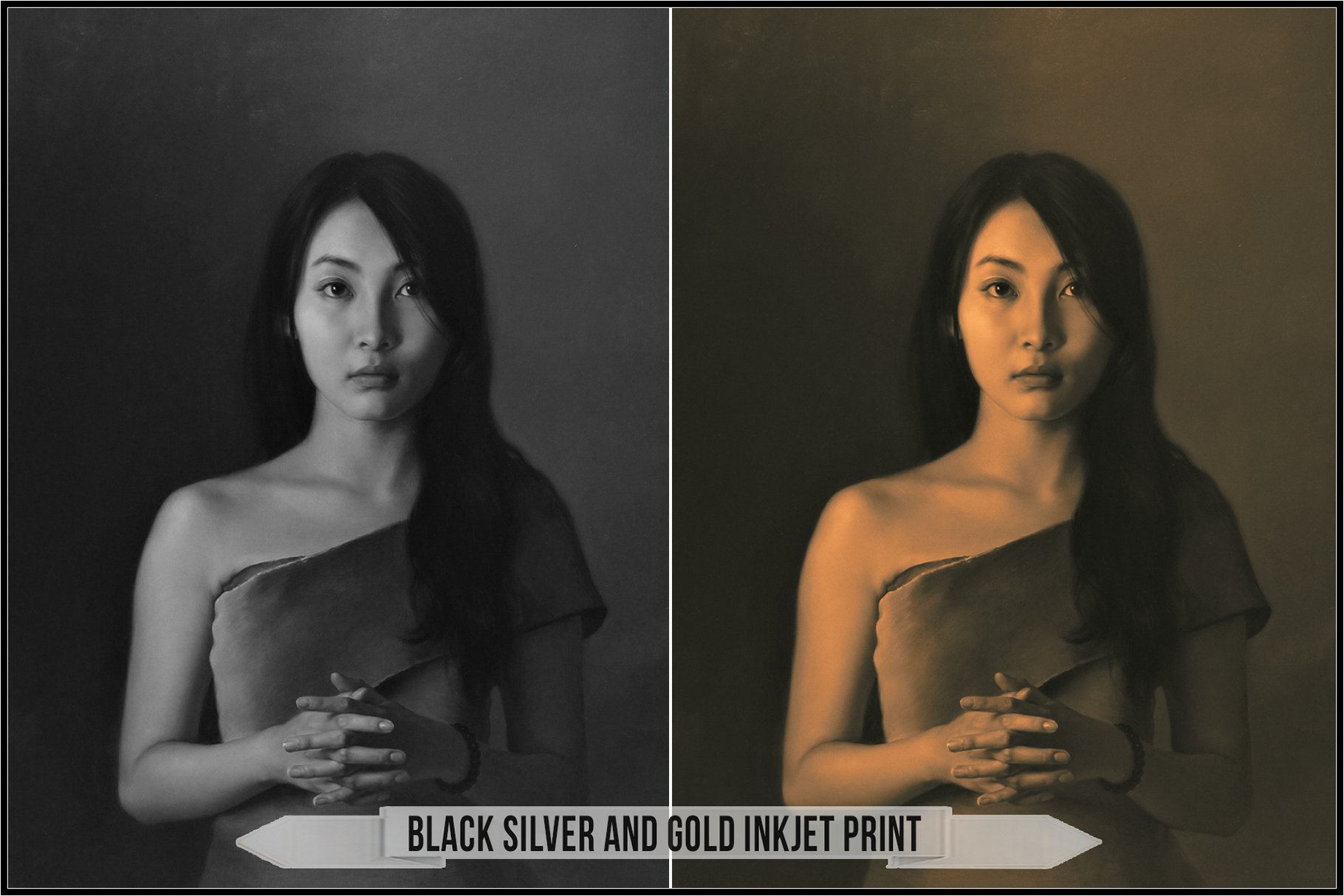 black silver and gold inkjet print 460