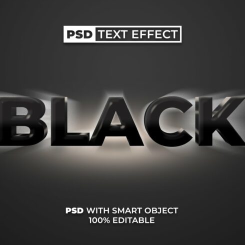 PSD Black Text Effect Back Lightcover image.