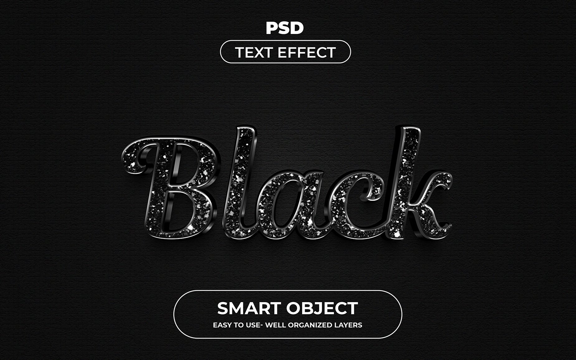 Black 3d Editable Text Effect Stylecover image.