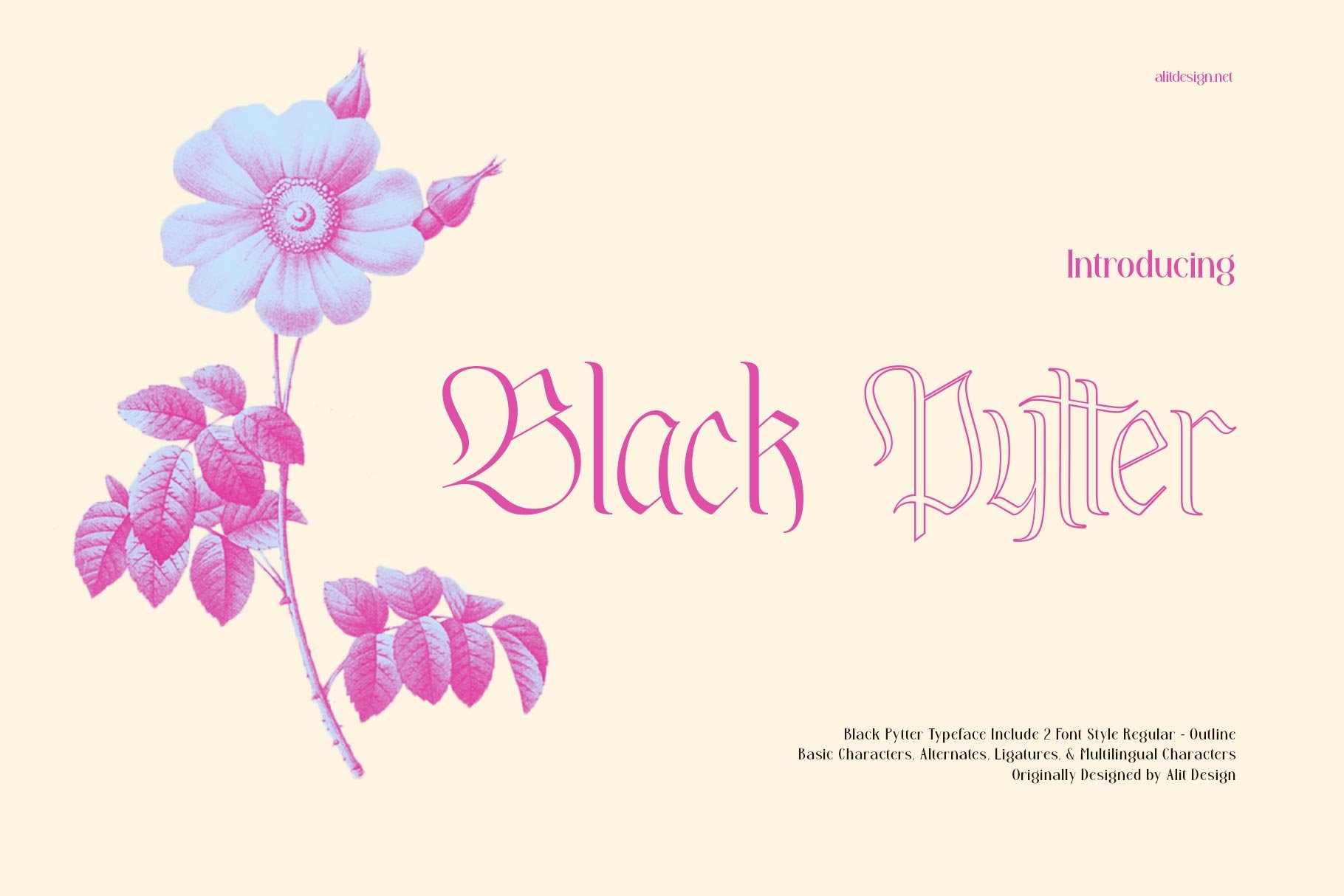 Black Pytter Typeface cover image.