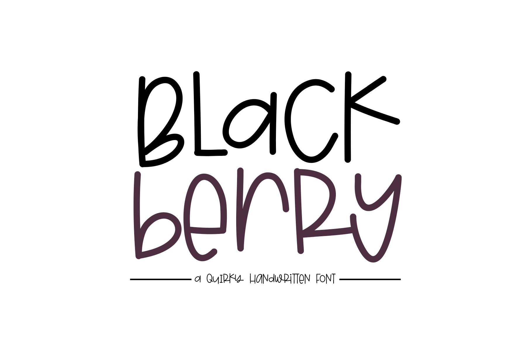 Blackberry - Quirky Handwritten Font cover image.