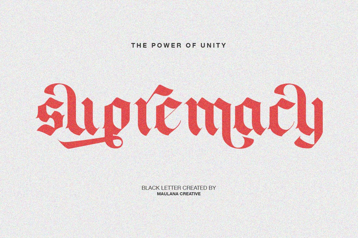 Blackey Blackletter Font preview image.