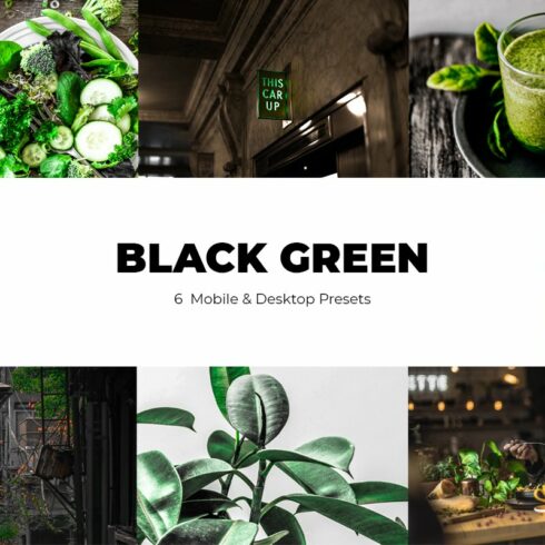 BLACK GREEN Lightroom Presetscover image.
