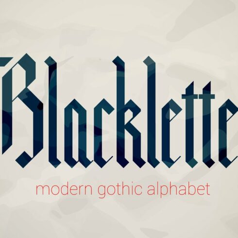 Blackletter modern gothic font. cover image.