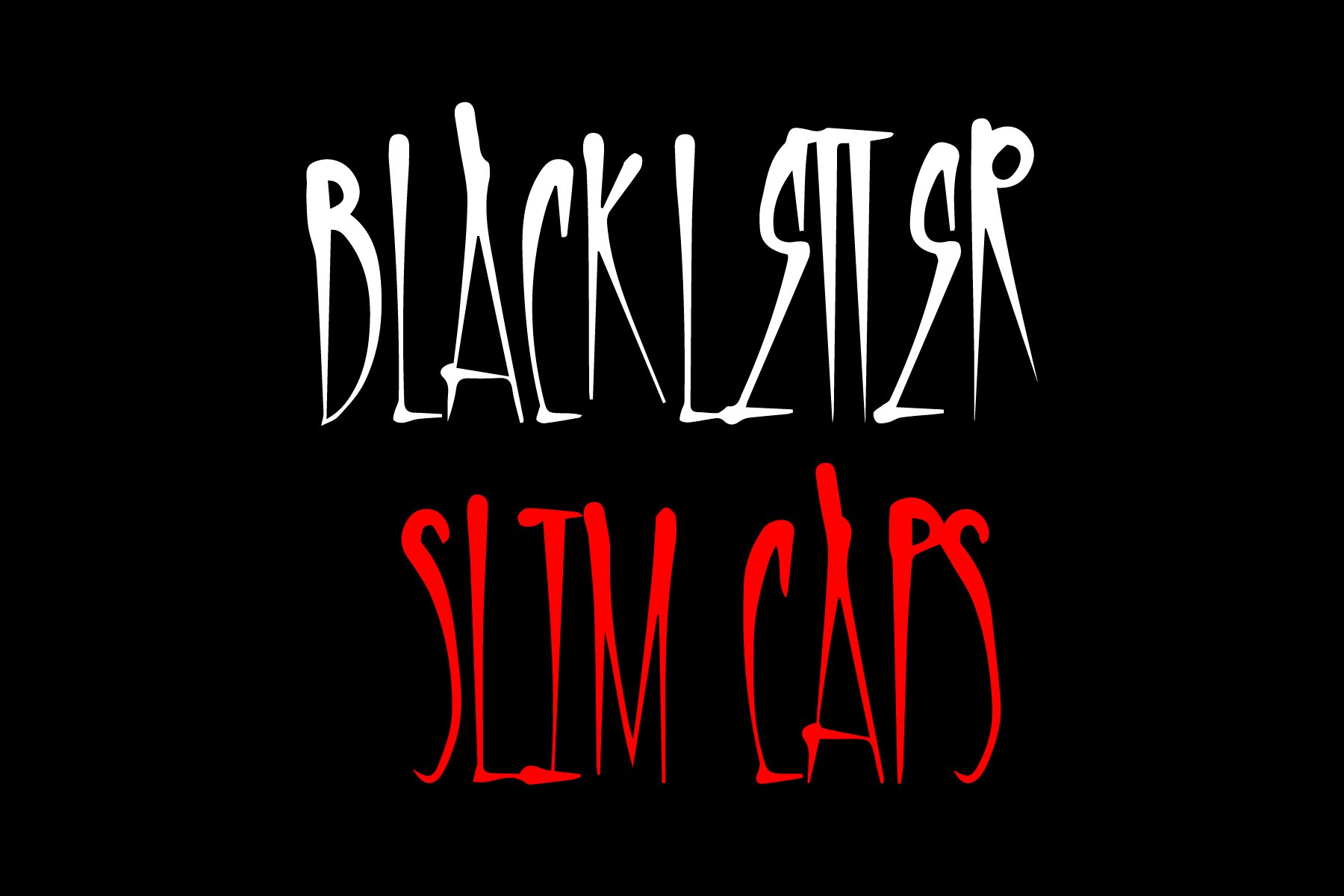 BLACKLETTER SLIM CAPS preview image.