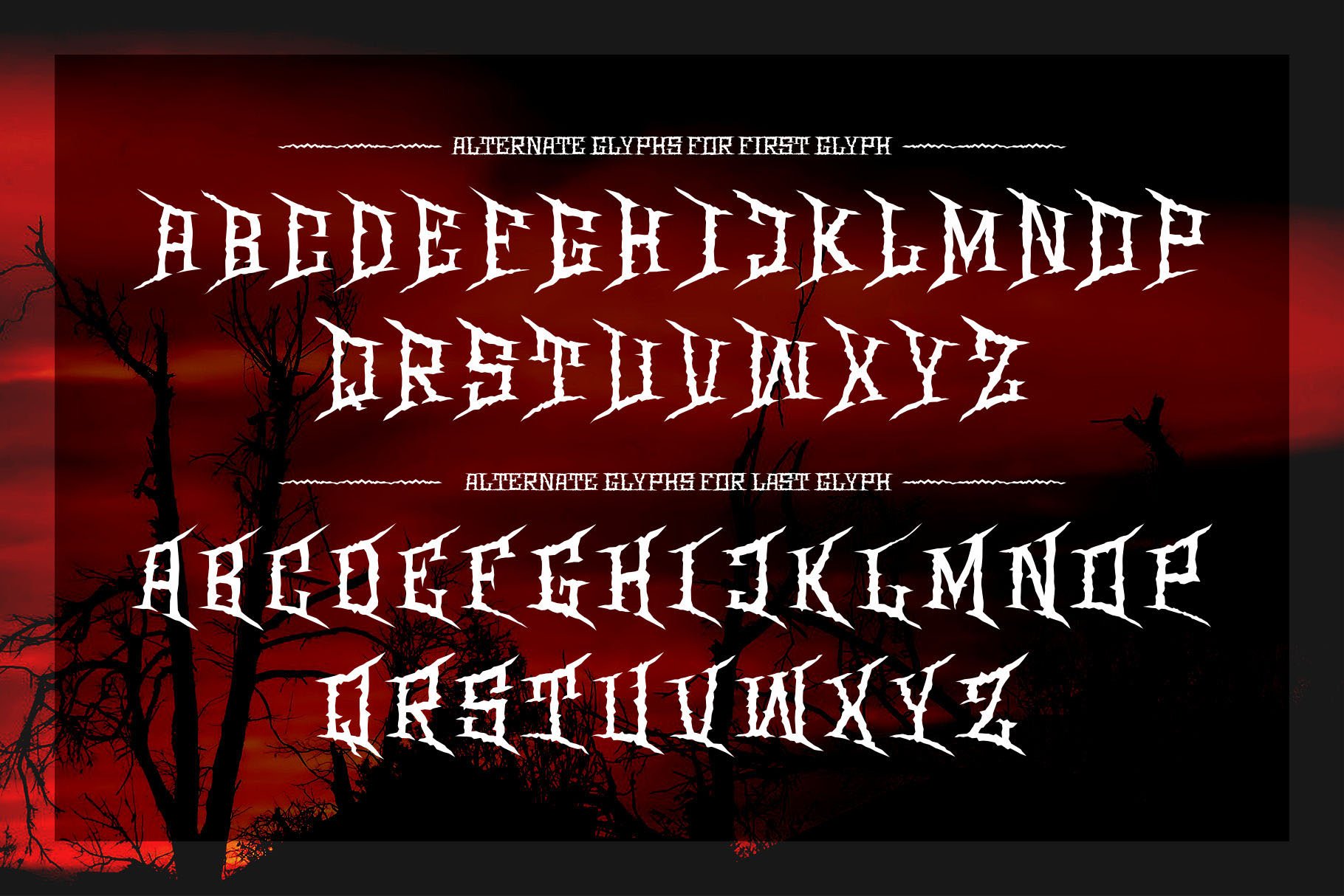 blacknite font preview 7 552