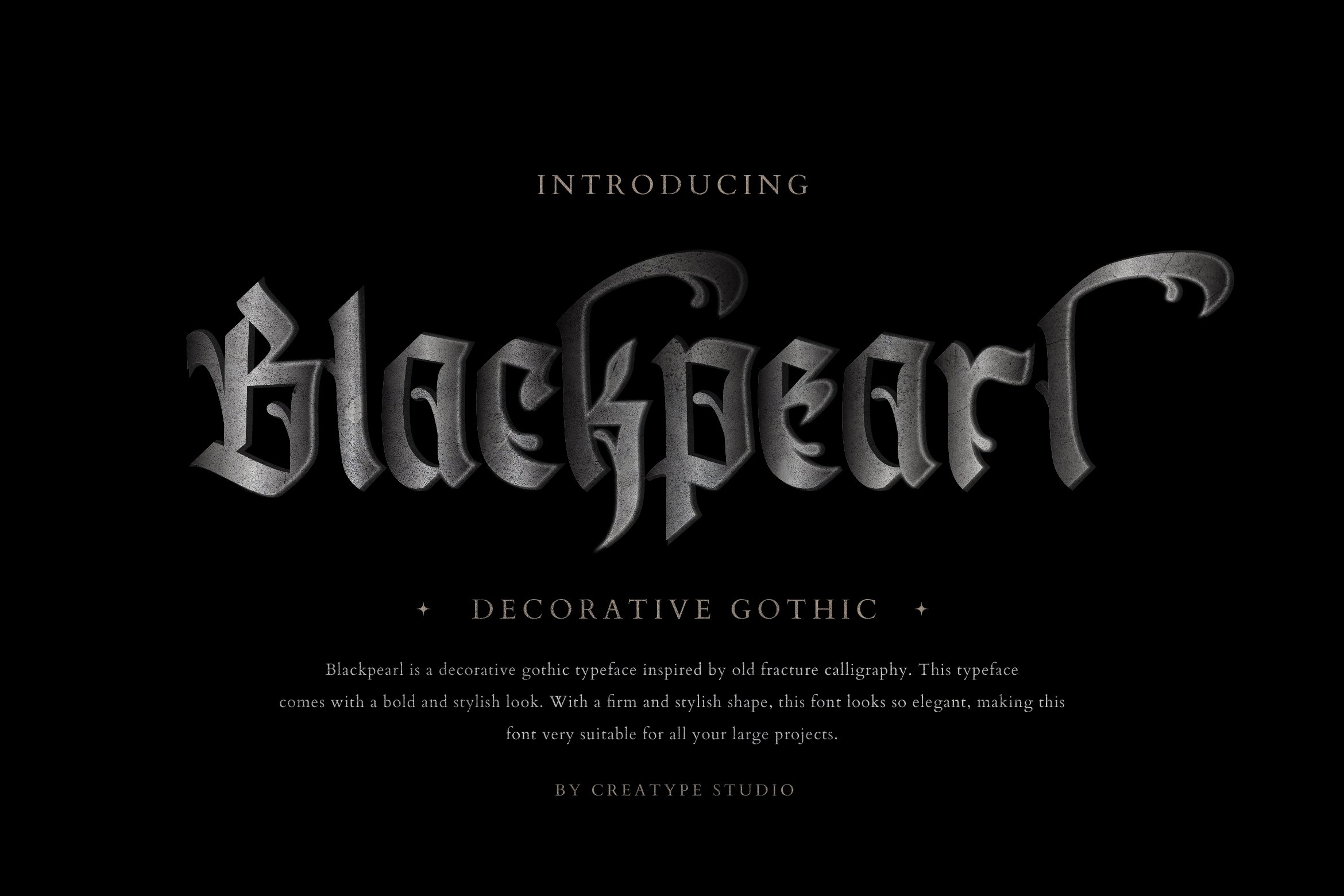 Blackpearl Gothic Business Font cover image.