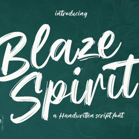 Blaze Spirit Brush Script Font cover image.