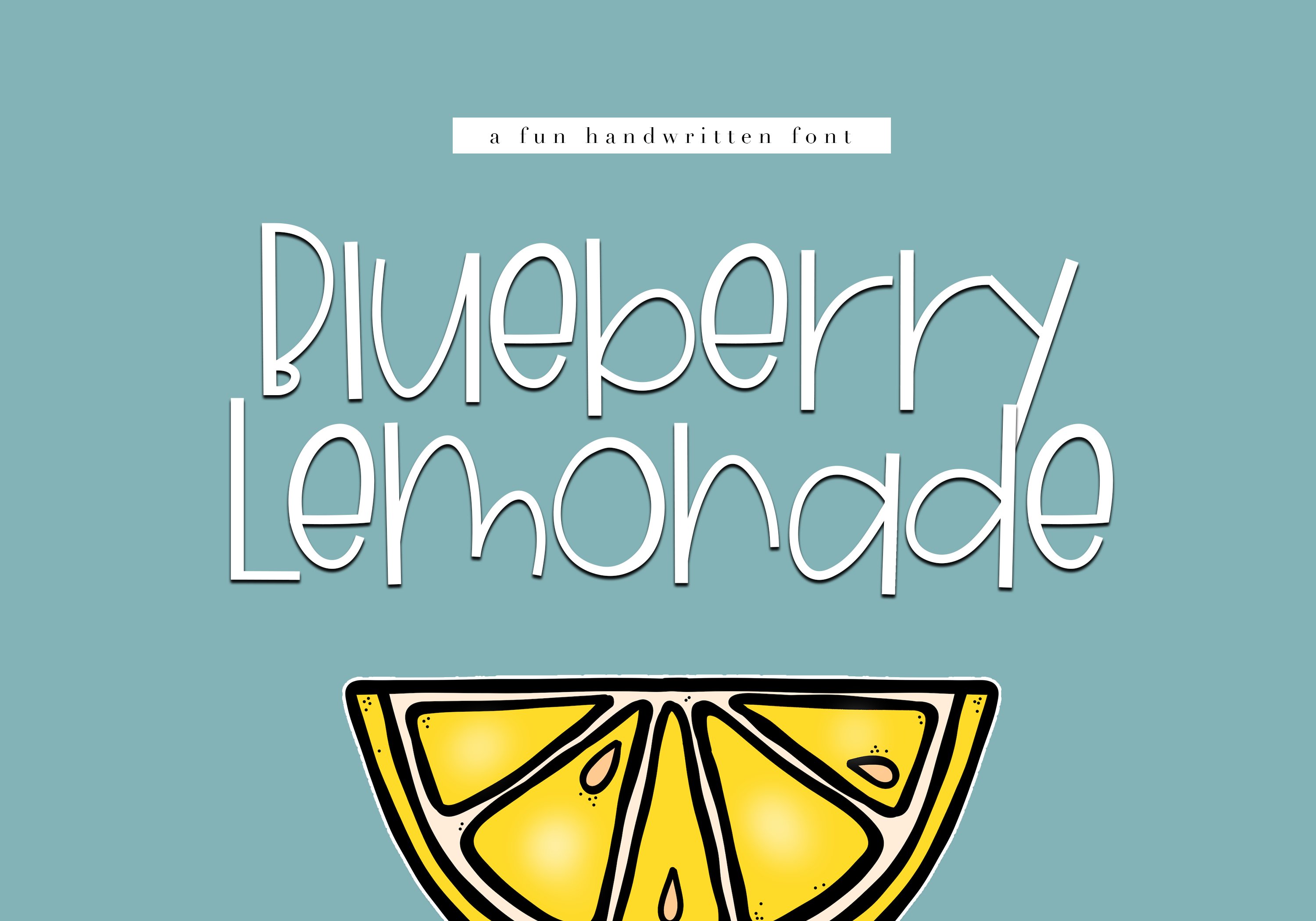 Blueberry Lemonade- Handwritten Font cover image.