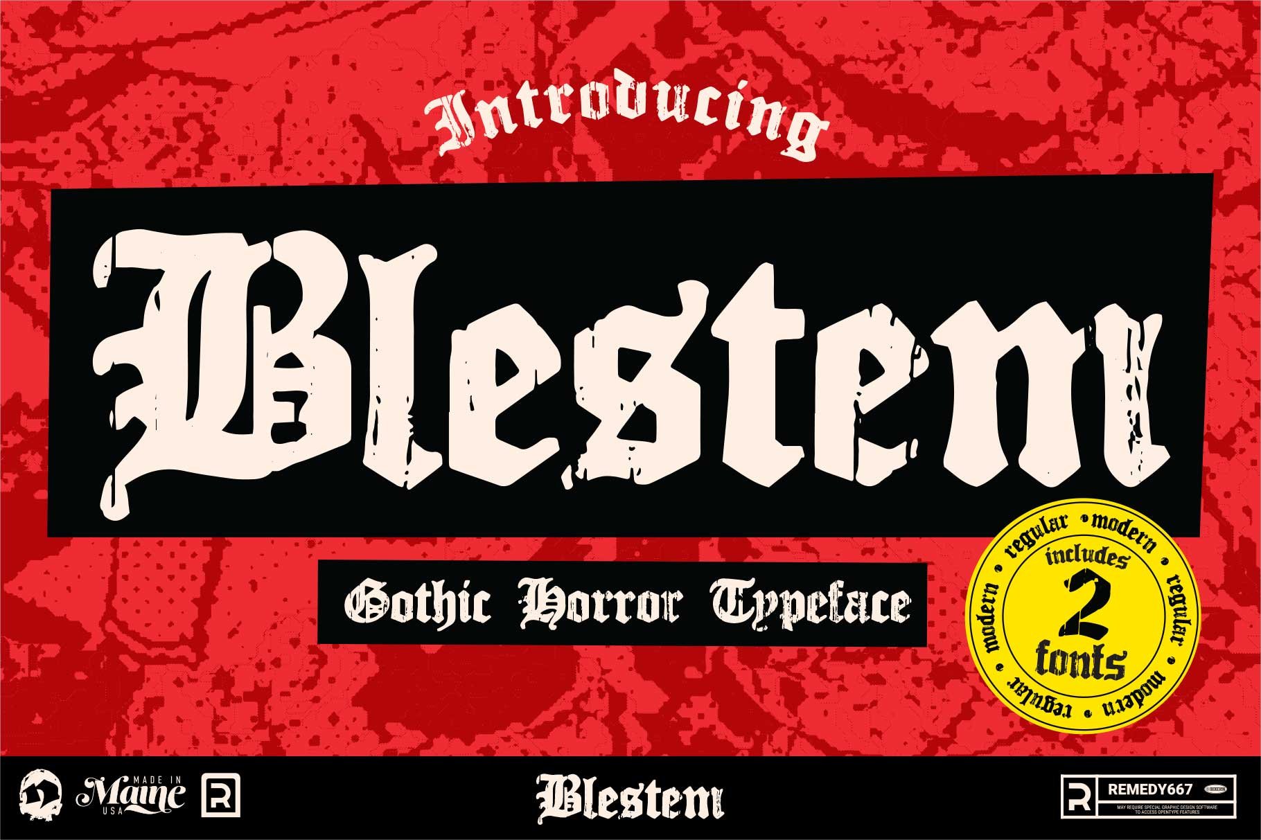 Blestem – Gothic Horror Typeface cover image.