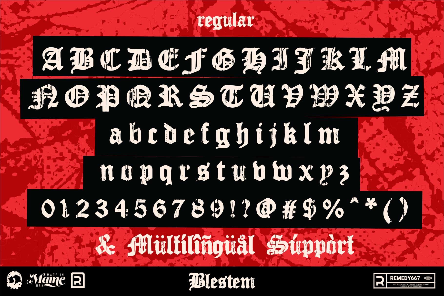 Blestem – Gothic Horror Typeface preview image.