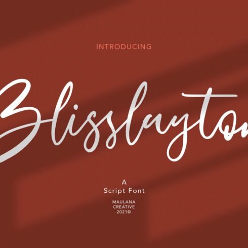 Blisslayton Script Font cover image.