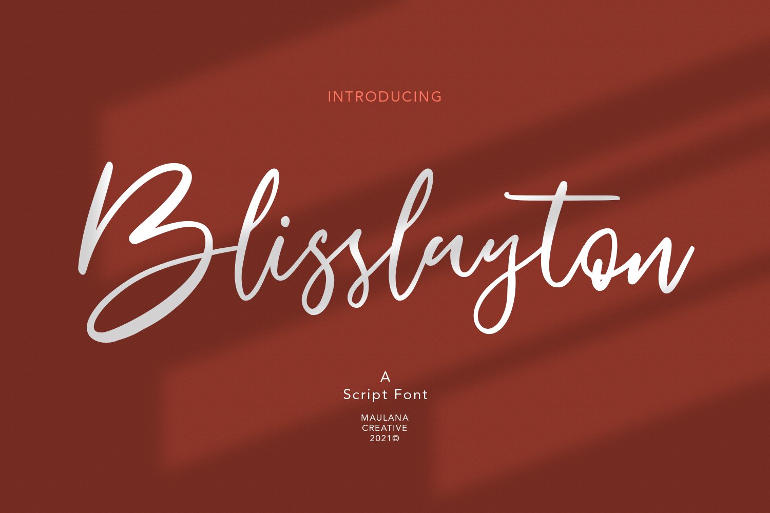 Blisslayton Script Font cover image.