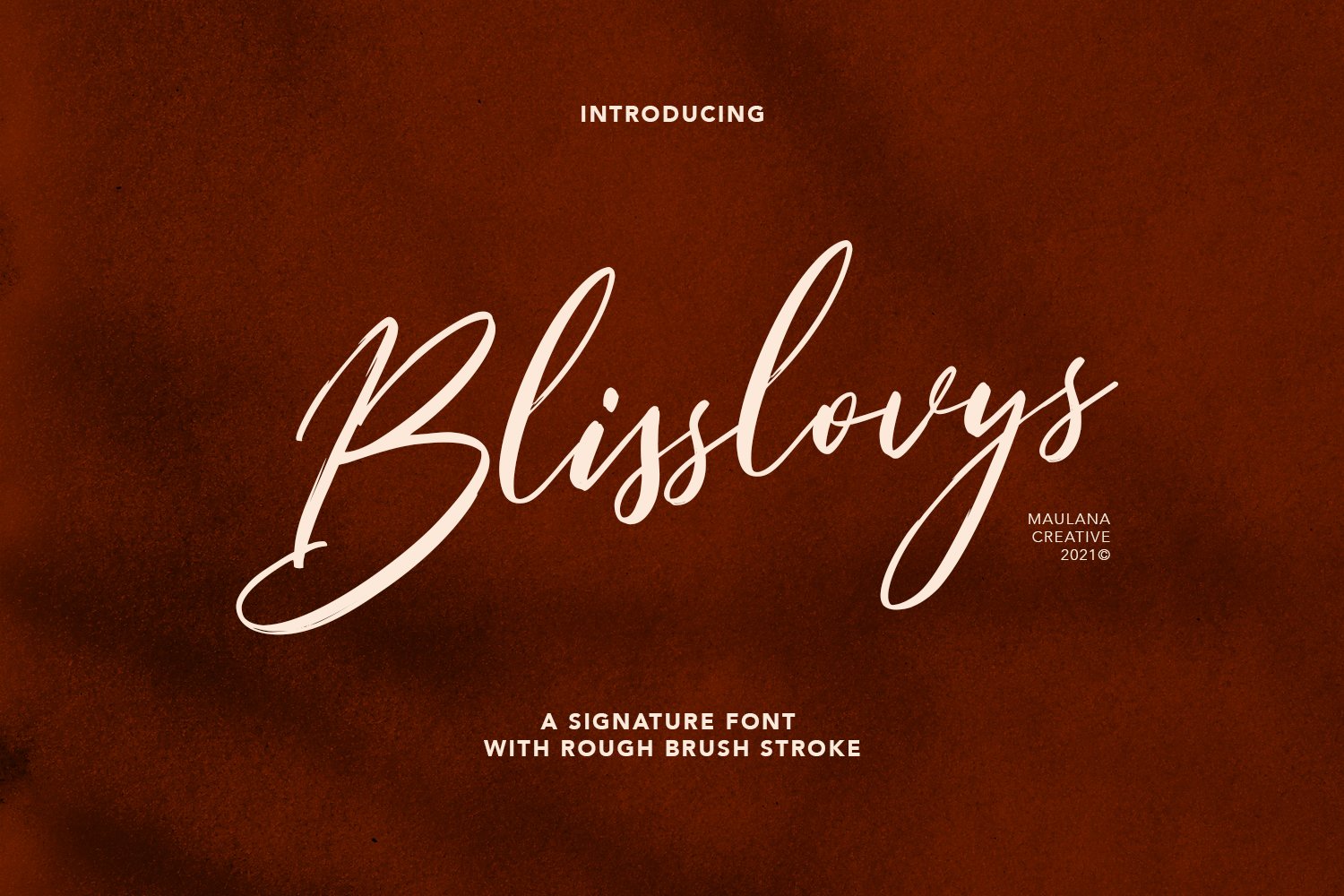 Blisslovys Signature Brush Font cover image.