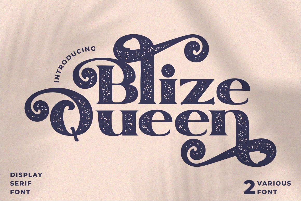 Blize Queen - Display Serif Fontcover image.