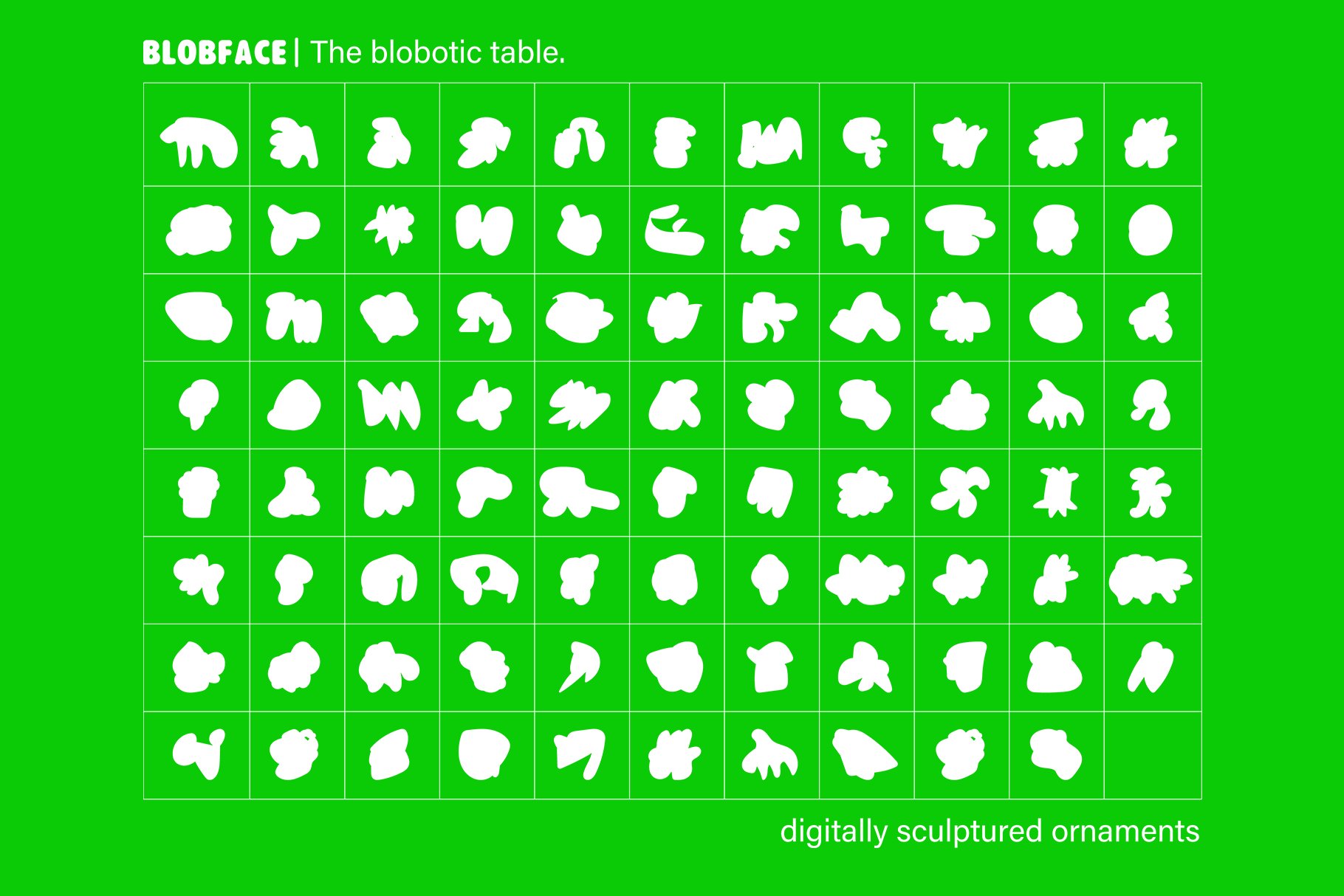 BLOBO | Ornamental typography preview image.