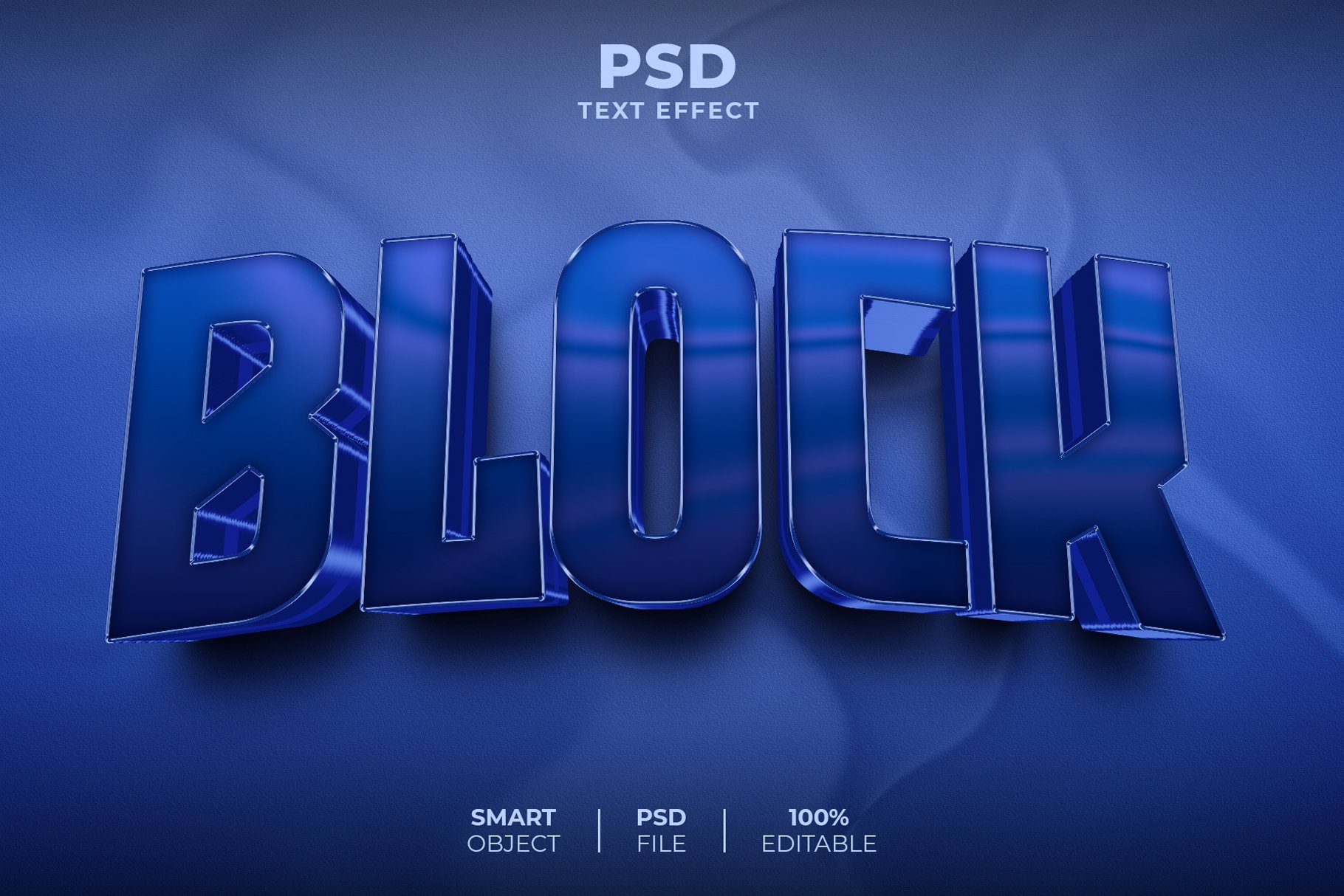 Block 3D editable text effectcover image.
