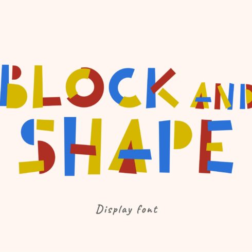 Block and Shape – Display SVG Font cover image.
