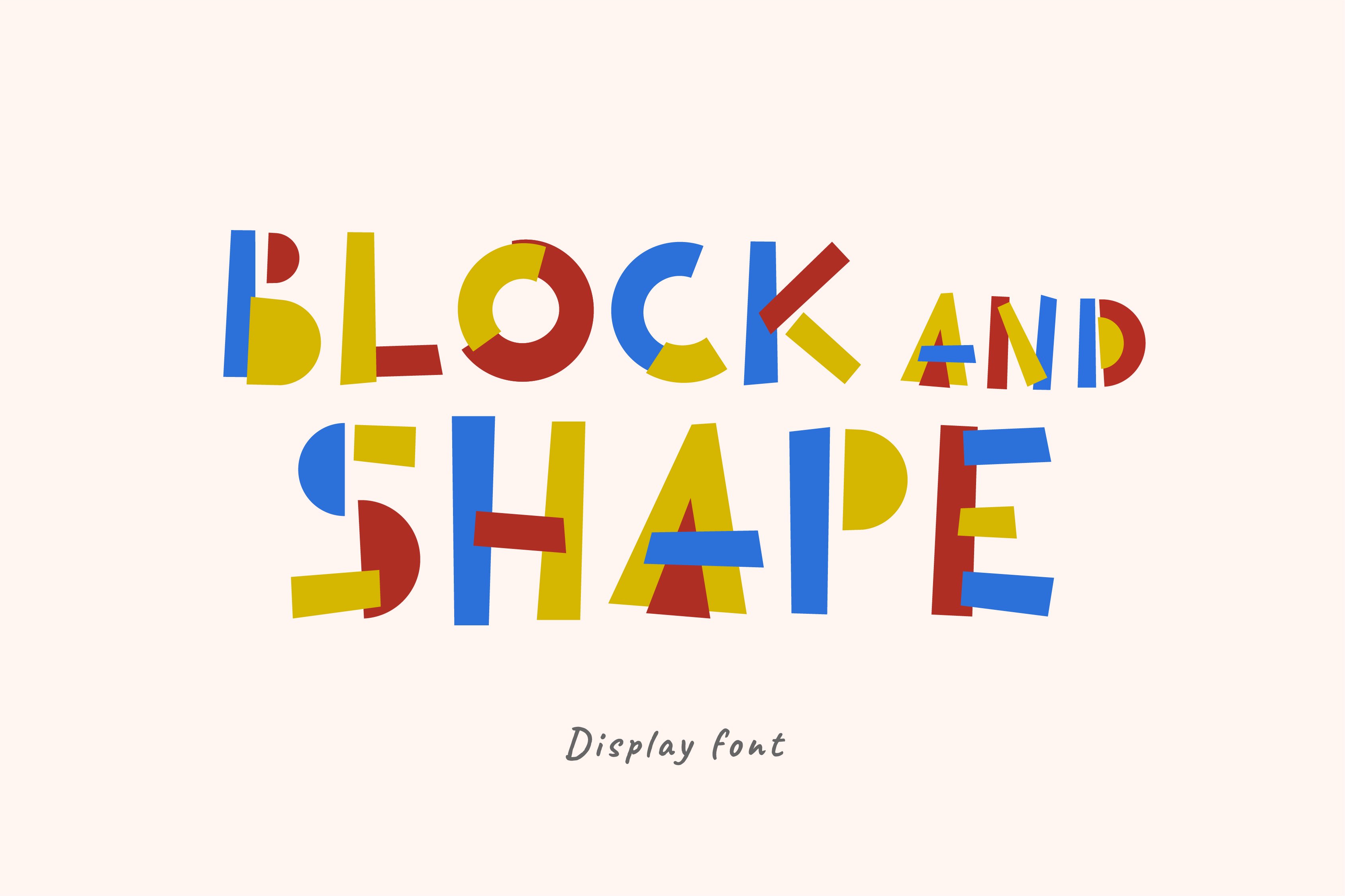 Block and Shape – Display SVG Font cover image.