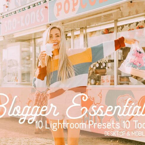 Blogger Essentials Lightroom Presetscover image.