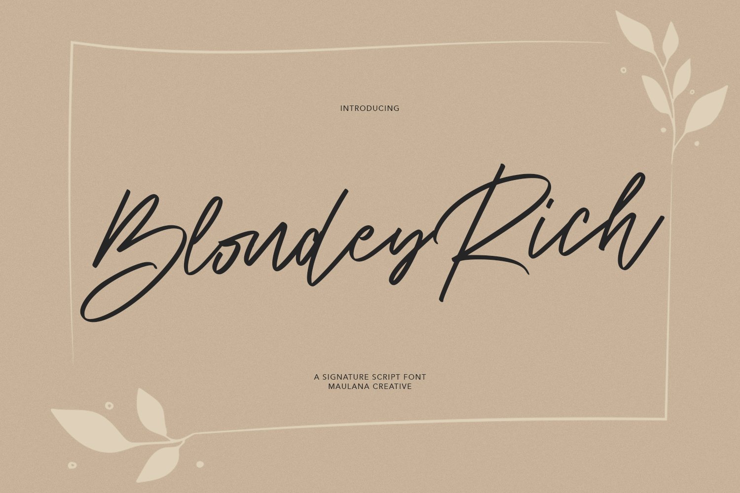 Blondey Rich Signature Script Font cover image.