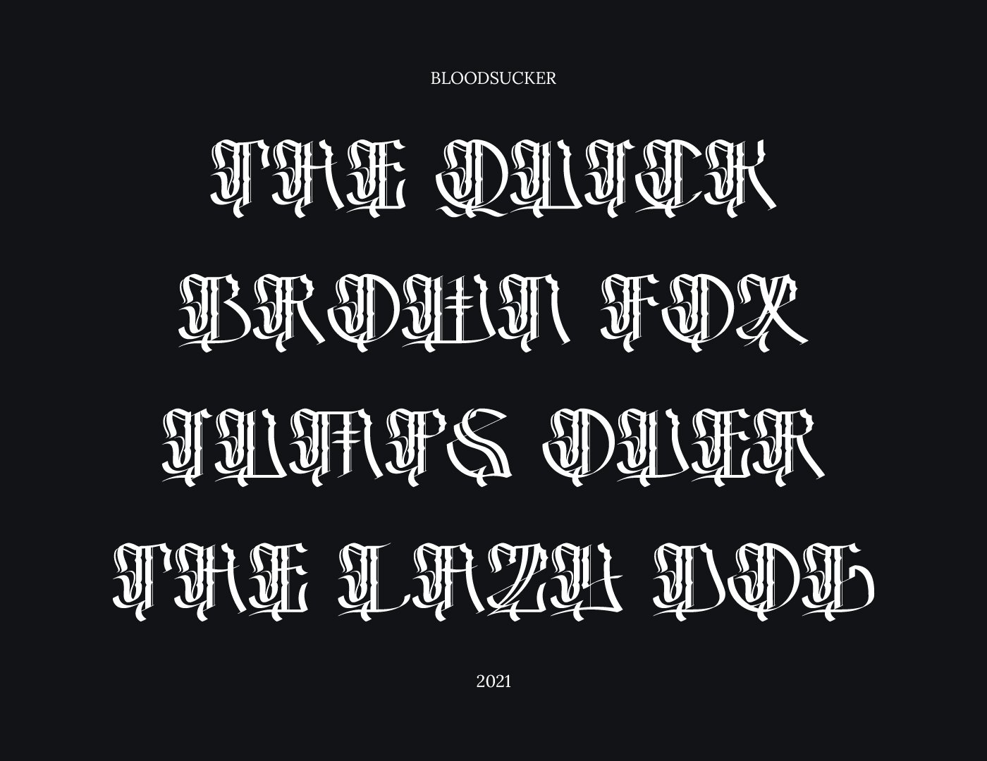 Bloodsucker Modern Blackletter preview image.