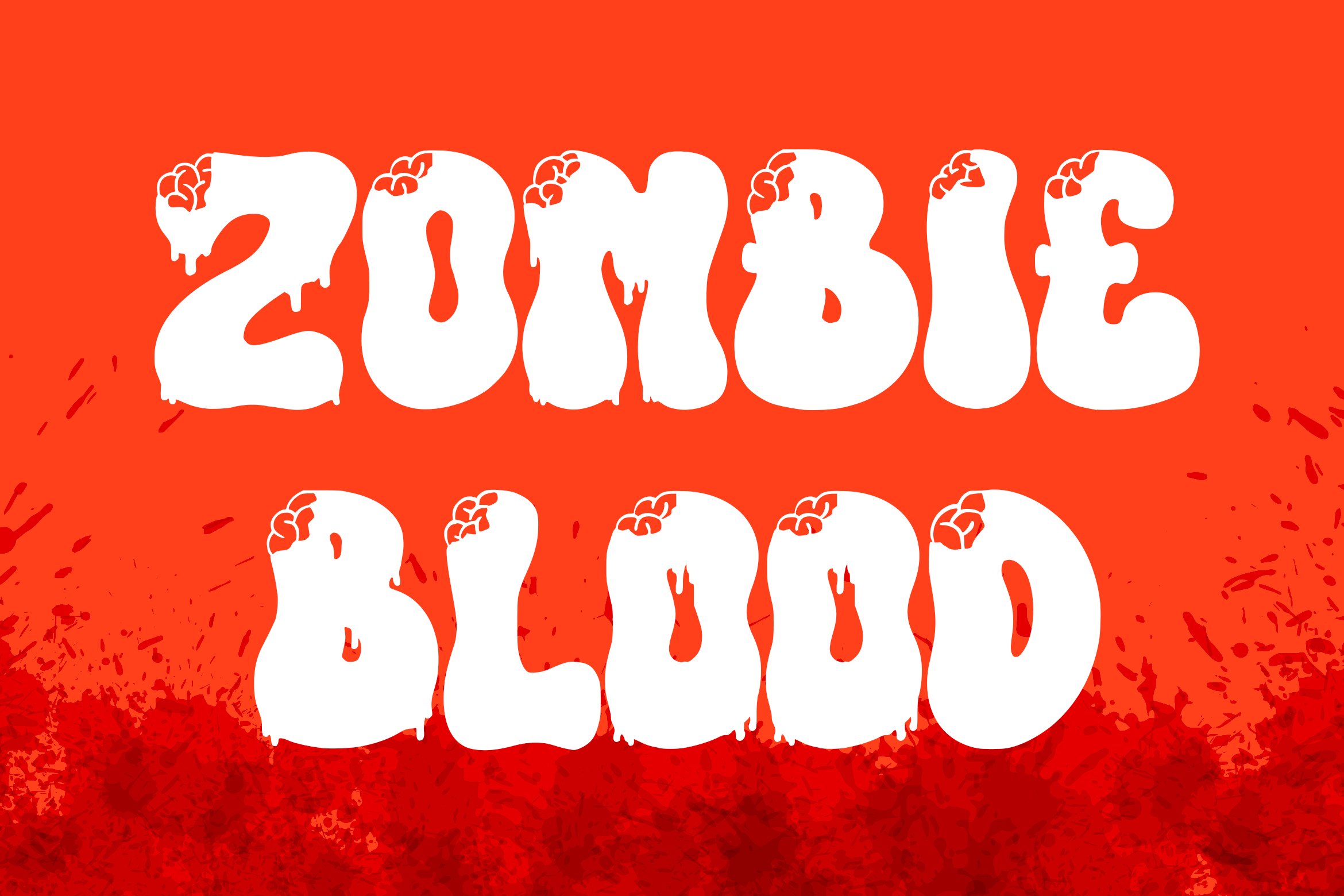 Bloody Brains - Halloween Font preview image.