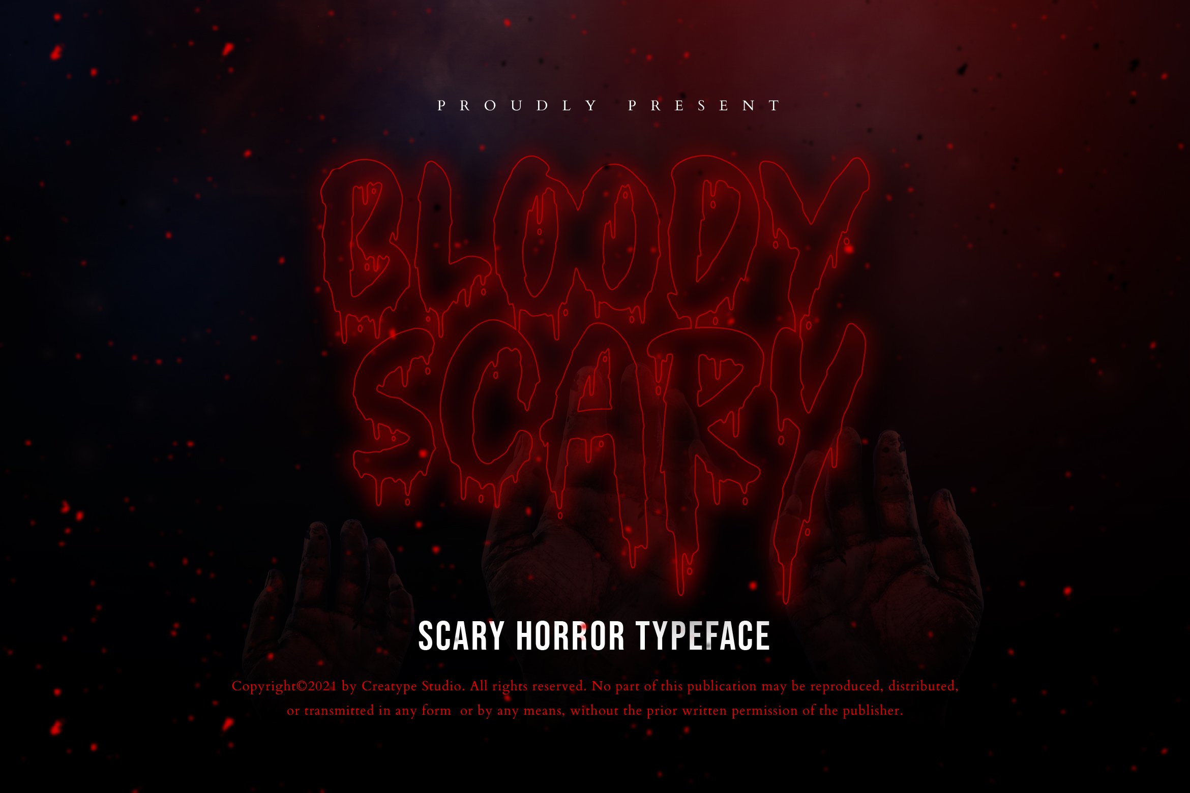 Bloody Scary Horror Halloween Font cover image.