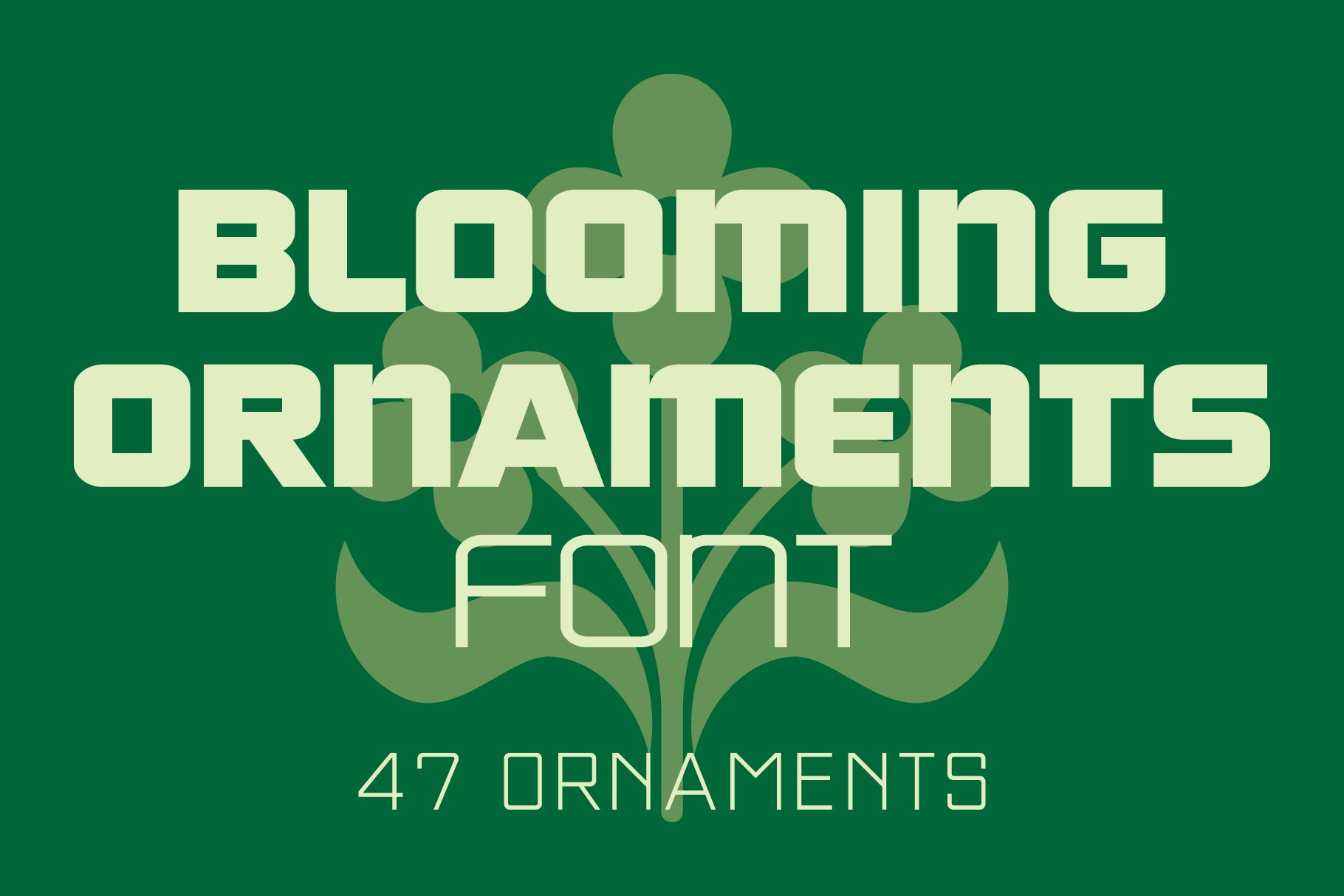 Blooming Ornaments Font cover image.