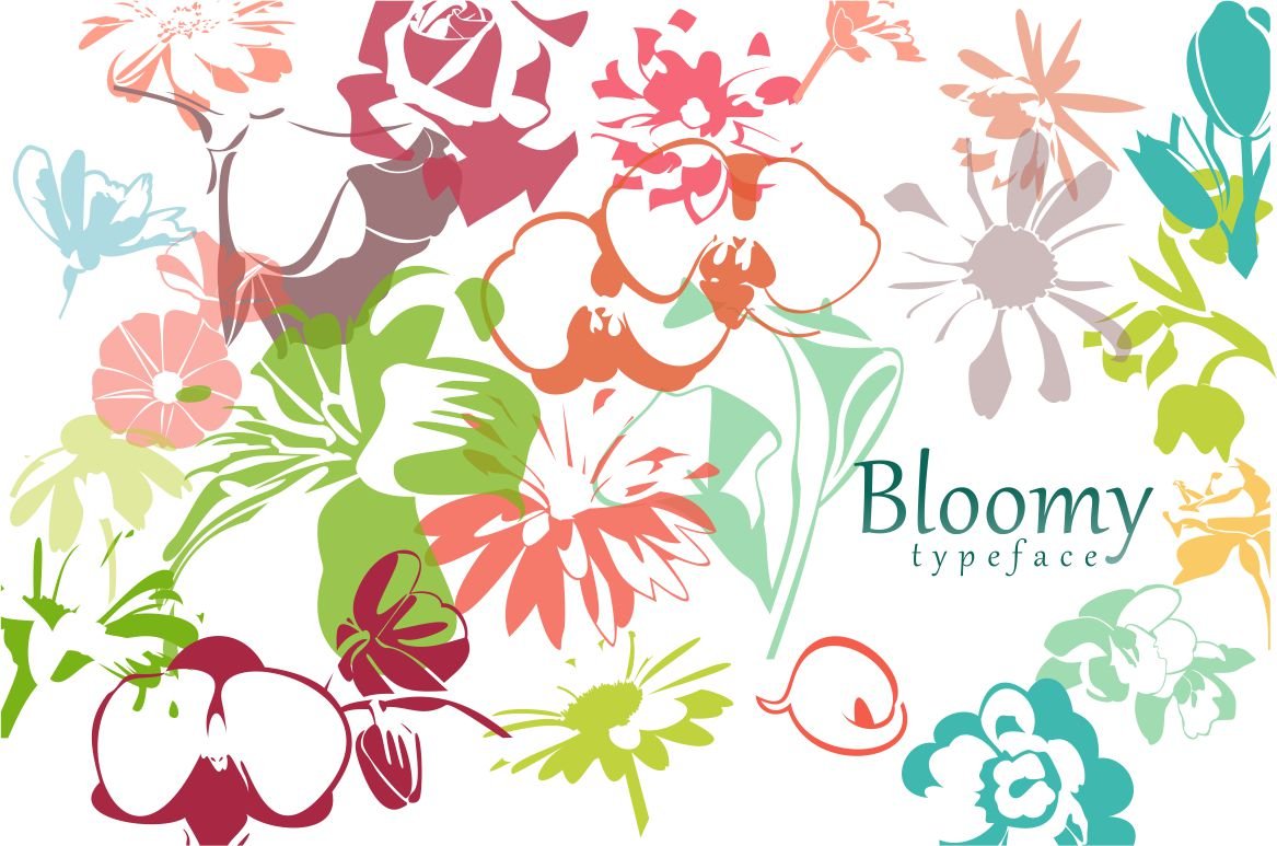 Bloomy typeface cover image.