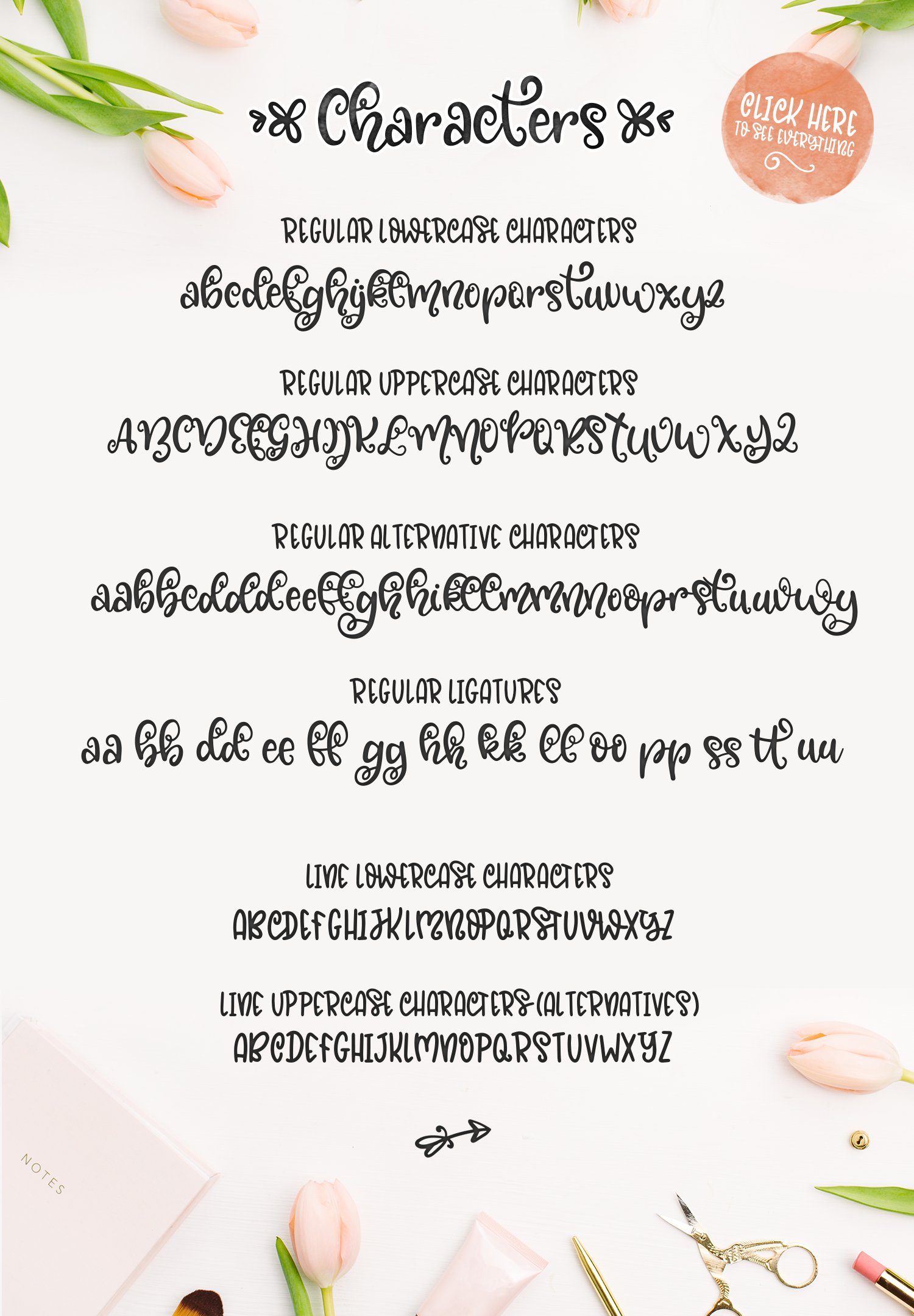 blossomy showcase font duo bonus doodles 7 744