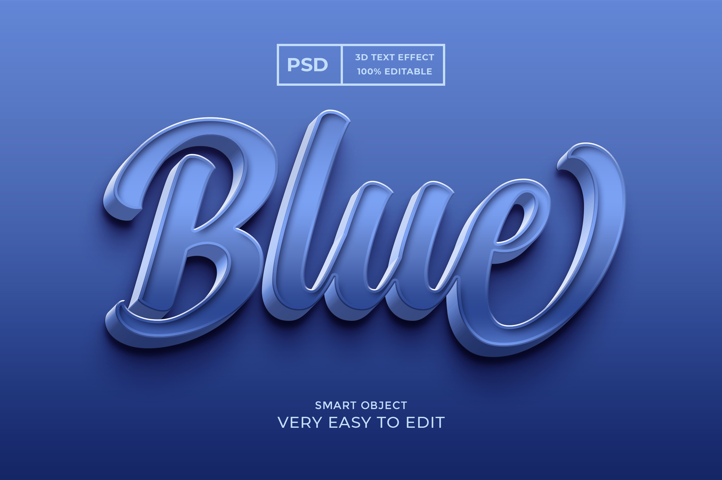 Blue 3d text style effect psdcover image.