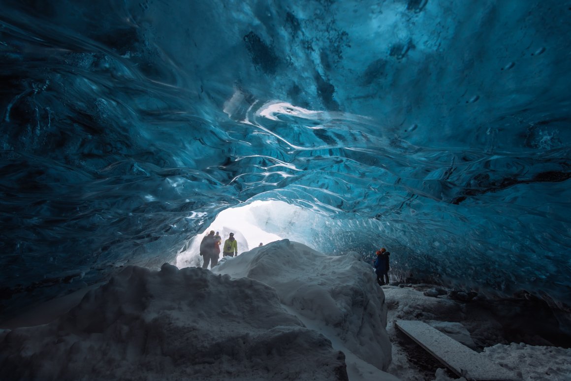 blue glacier cave 869