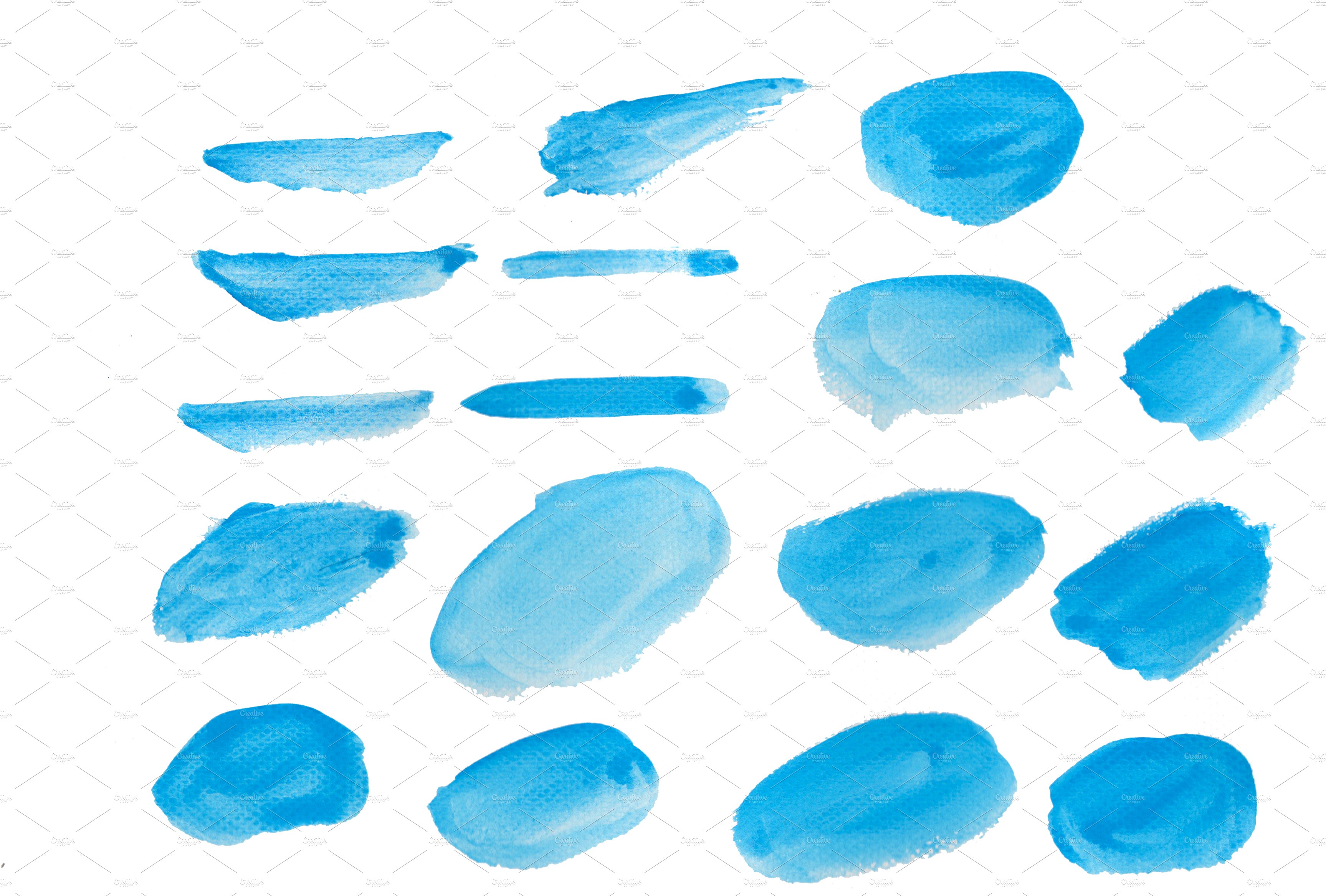 blue water color brushes 783