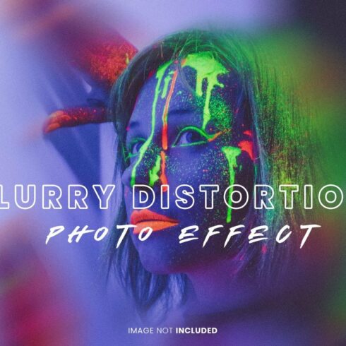 Blurry Distortion Photo Effect Psdcover image.