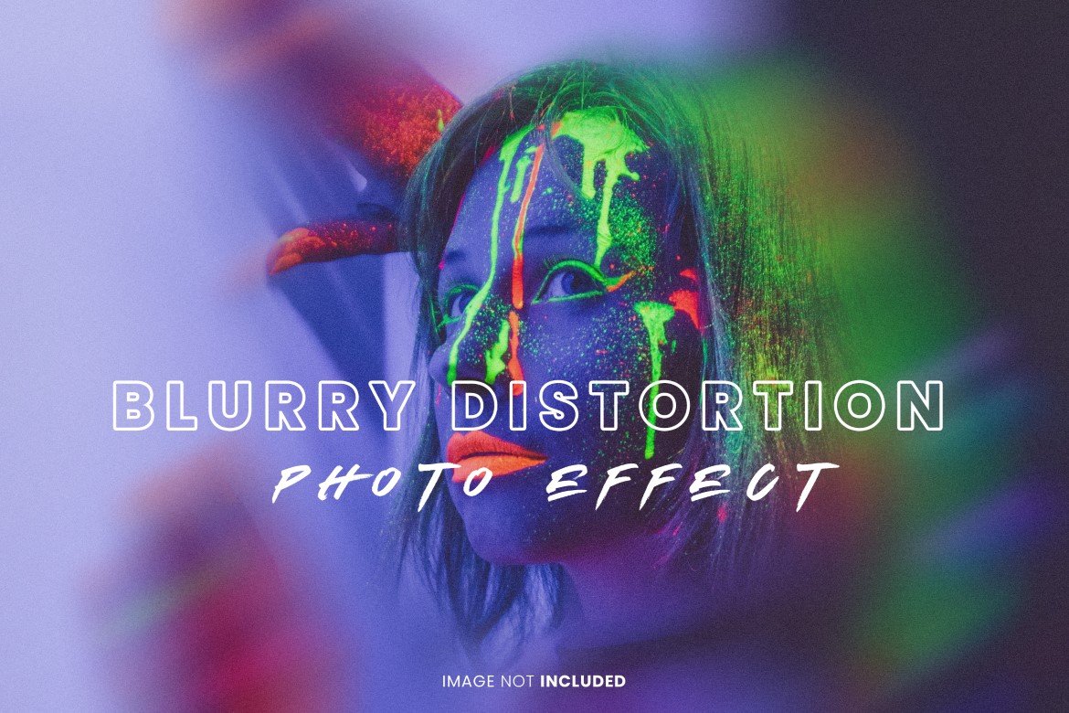 Blurry Distortion Photo Effect Psdcover image.