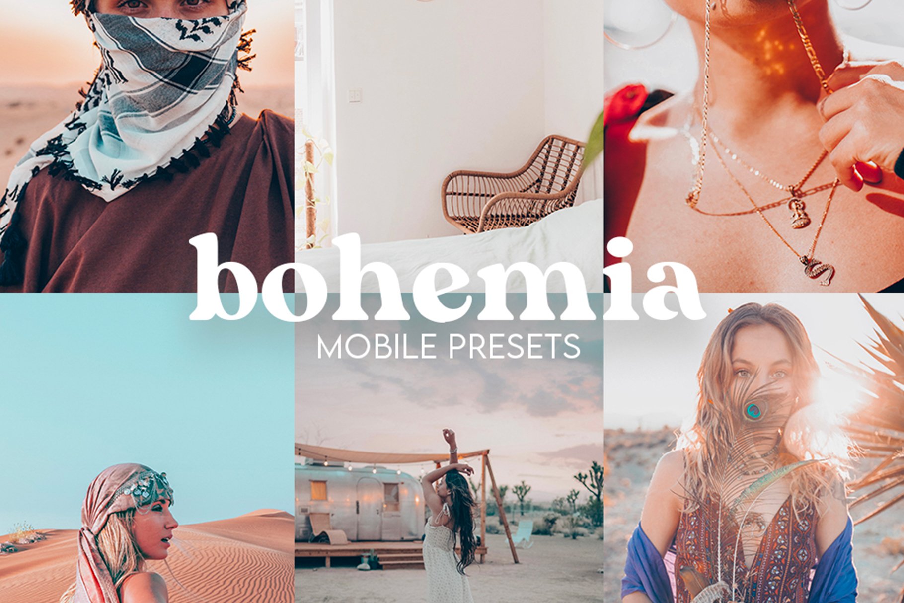 Bohemia Lightroom Mobile Presetscover image.