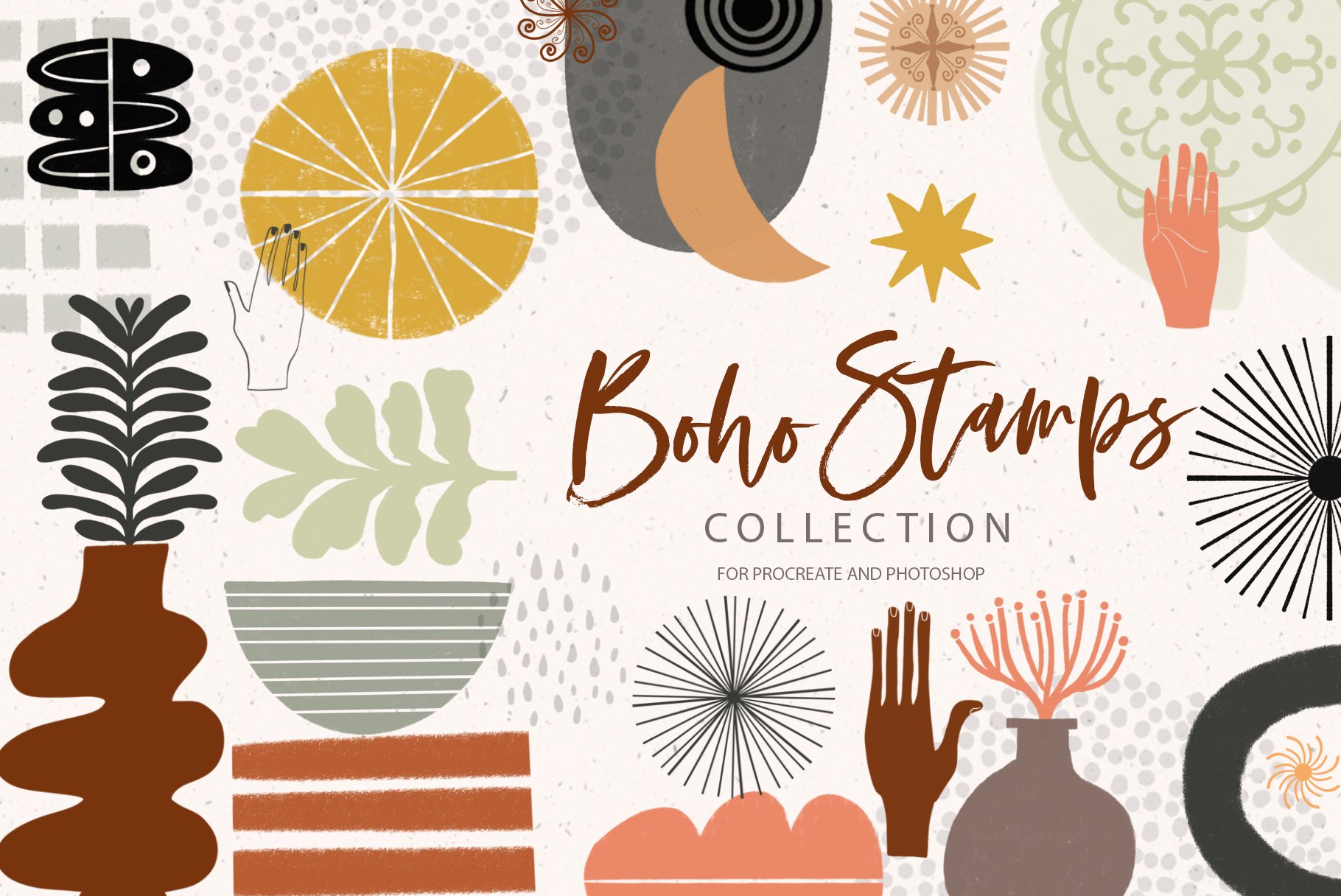 Boho Stamps for Procreate & PScover image.