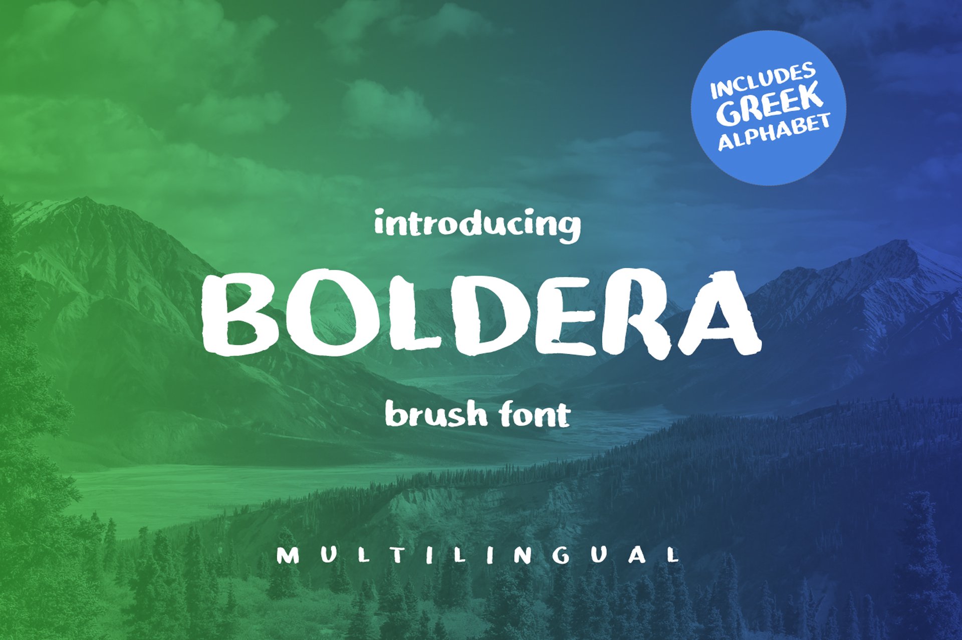 Boldera brush font cover image.